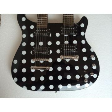 Custom Daniel Pepin Design Double Neck Electric Guitar Polka Dots Electric Guitar