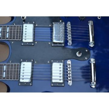 Custom Shop Don Felder EDS 1275 SG Double Neck Transparent Midnight Blue Electric Guitar