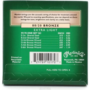 Martin M170 80/20 Bronze Round Wound Extra Light Ac-Guitar Strings