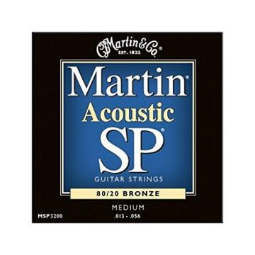 Martin MSP3200 SP 80/20 Bronze Acoustic Guitar Strings, Medium