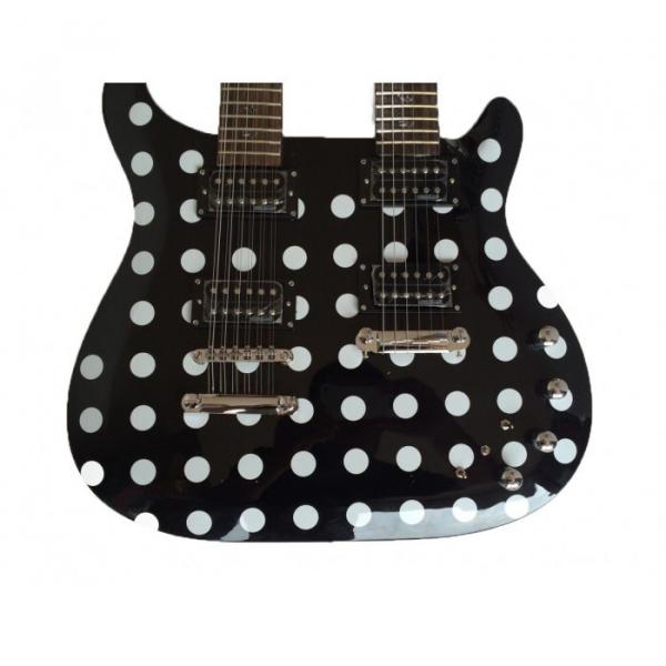 Custom Daniel Pepin Design Double Neck Electric Guitar Polka Dots Electric Guitar #1 image