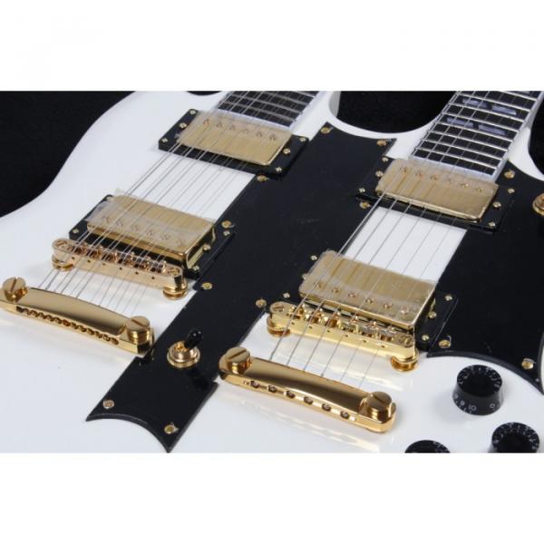 Custom Build Don Felder EDS 1275 SG Double Neck Arctic White Electric Guitar #3 image