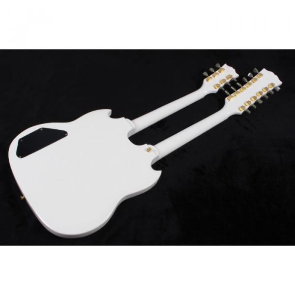 Custom Build Don Felder EDS 1275 SG Double Neck Arctic White Electric Guitar #5 image