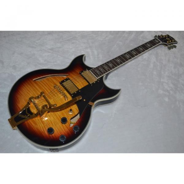 Custom ES Tobacco Burst Semi Hollow LP Electric Guitar Bigsby Johnny A #1 image