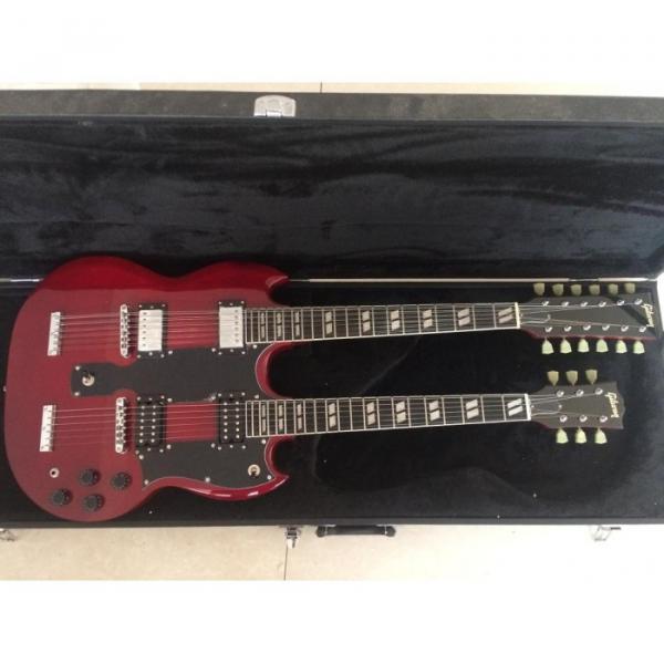 Custom Jimmy Page SG Wine Red EDS 1275 Double Neck Guitar #1 image