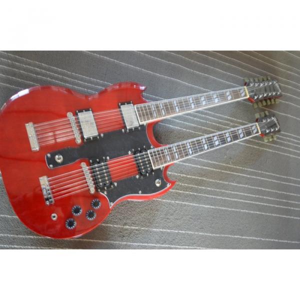 Custom Jimmy Page SG Red EDS 1275 Double Neck Guitar #1 image