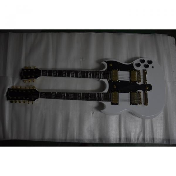 Custom Built Don Felder EDS 1275 SG Double Neck Arctic White Gold Hardware Guitar #1 image