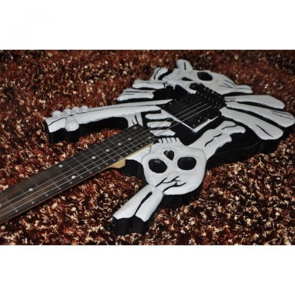 Custom  ESP Black Carved Skull Electric Guitar #10 image