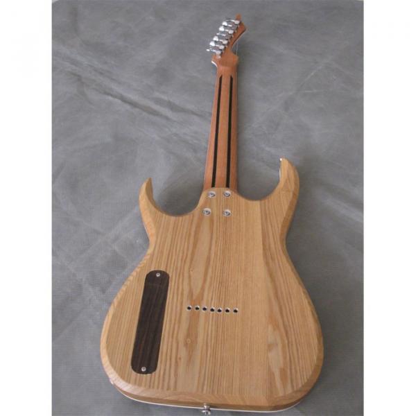 Custom Shop 7 String Natural Birds Eye Electric Guitar  Black Machine #10 image