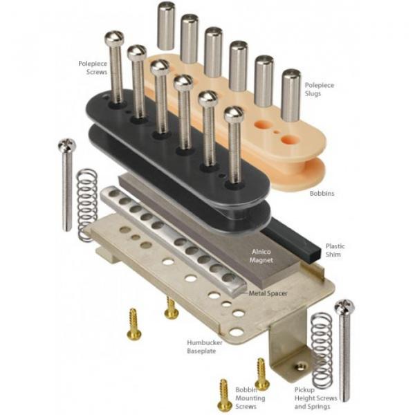 Humbucker Kit With Alnico 2 Magnets And Zebra Bobbins #1 image