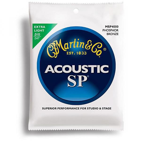 Martin MSP4000 SP Phosphor Bronze Extra Light Acoustic Guitar Strings #1 image