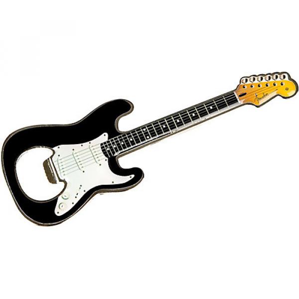 Fender Stratocaster Bottle Opener Magnet Black #1 image