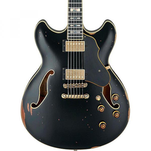 Ibanez Artstar Vintage ASV100DG Semi-Hollow Electric Guitar Black Low Gloss #1 image