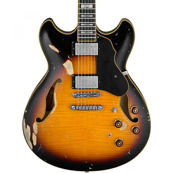 Ibanez Artstar Vintage ASV100FMD 6-string Semi-Hollowbody Electric Guitar Yellow Sunburst Low Gloss #1 image