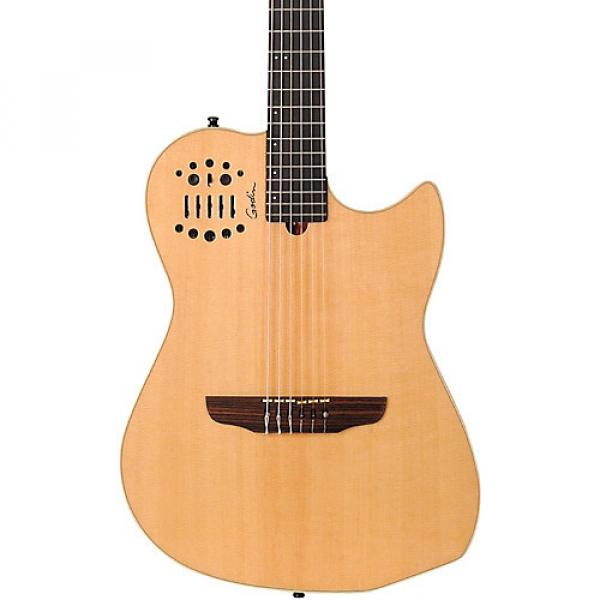 Godin Multiac Nylon String SA Electric Guitar High Gloss Natural #1 image