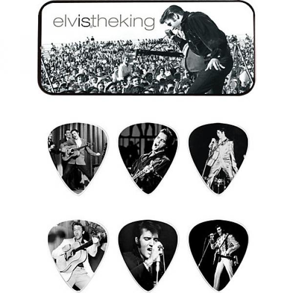 Dunlop Elvis the King Pick Tin with 6 Medium Picks #1 image