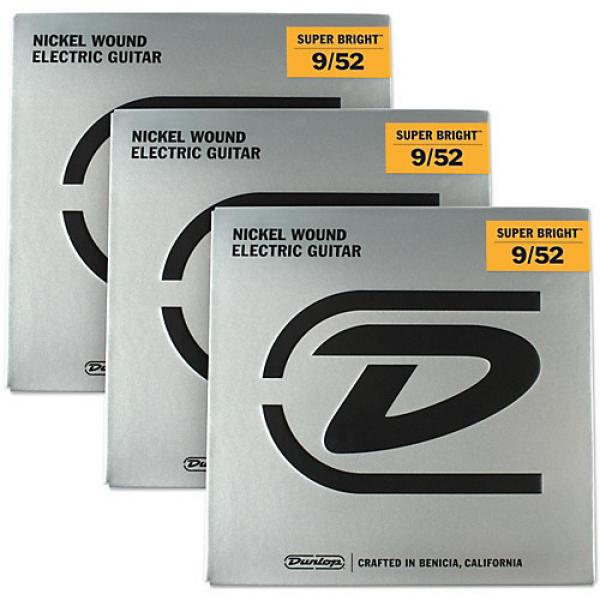 Dunlop Super Bright Light Nickel Wound 7-String Electric Guitar Strings (9-52) 3-Pack #1 image