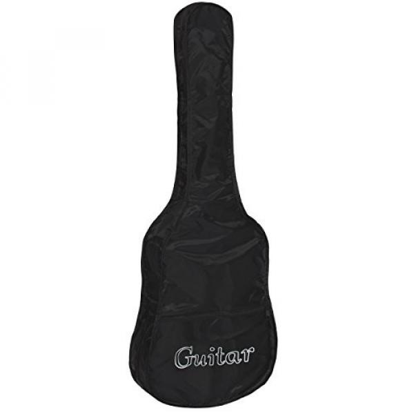 38&quot; Black Acoustic Guitar Starter Package (Guitar, Gig Bag, Strap, Pick) #4 image