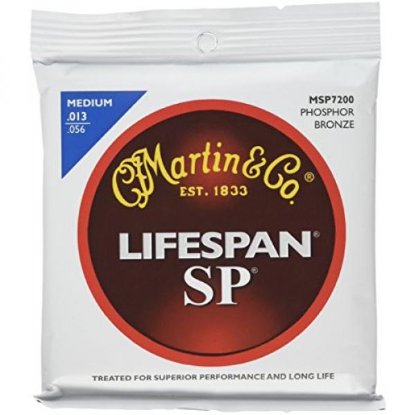 Martin MSP7200 SP Lifespan 92/8 Phosphor Bronze Medium Acoustic Guitar Strings #1 image