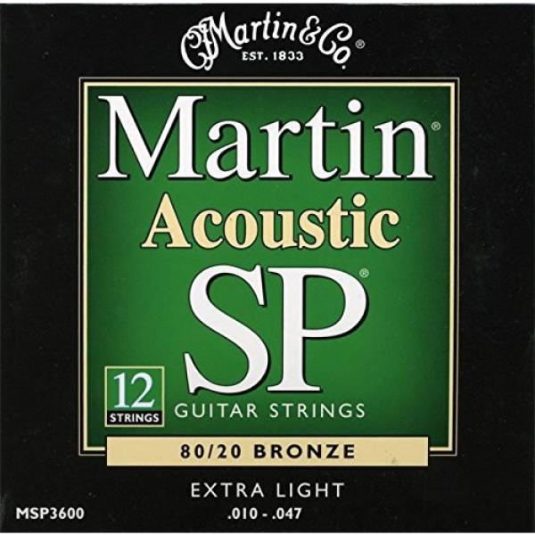 Martin MSP3600 SP 80/20 Bronze 12-String Acoustic Guitar Strings, Extra Light #1 image