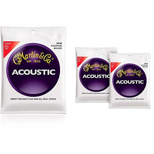 Martin M540 Phosphor Bronze Light 3-Pack Acoustic Guitar Strings #1 image