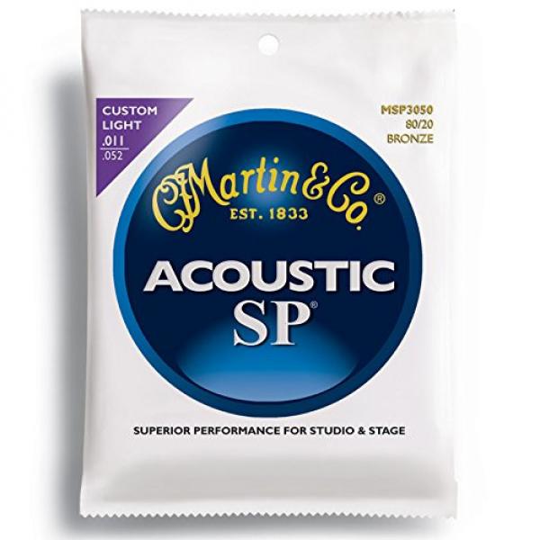 Martin MSP3050 SP 80/20 Bronze Acoustic Guitar Strings, Custom Light #1 image