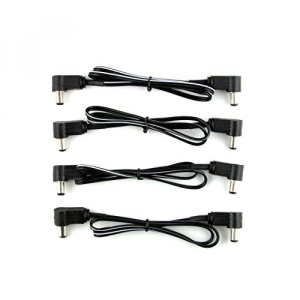 Right Angle Pedal Power Cable 4 Pack Compatible with Voodoo, Carl Martin Pro, Pedal Pad II, Modtone #1 image