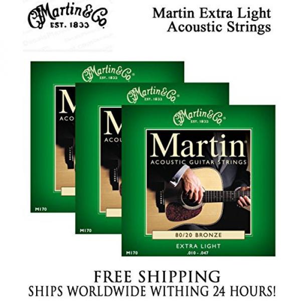 Sets - Martin M170 Acoustic Guitar Strings Extra Light 80/20 Bronze #1 image