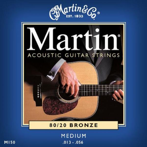 Martin M150 Traditional 80/20 Bronze Acoustic Guitar Strings, Medium, 13-56 (2 Pack) #1 image