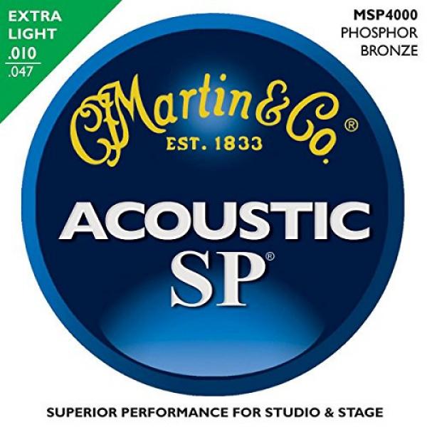 Martin MSP4000 SP Phosphor Bronze Extra Light Acoustic Guitar Strings (2 Pack) #2 image