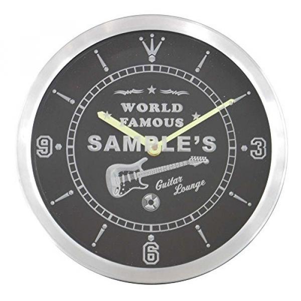 ncpf1016-b MARTIN'S Famous Guitar Lounge Beer Pub LED Neon Sign Wall Clock #3 image