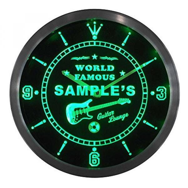 ncpf1016-b MARTIN'S Famous Guitar Lounge Beer Pub LED Neon Sign Wall Clock #5 image