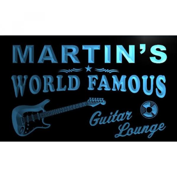 pf1016-b Martin's Guitar Lounge Beer Bar Pub Room Neon Light Sign #1 image