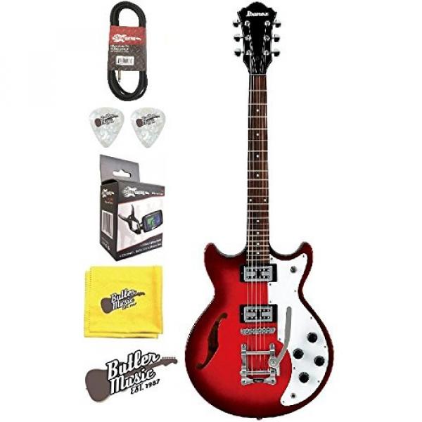 Ibanez Artcore AMF73TSRD Semi-Hollow Body Electric Guitar w/Effin Tuner &amp; More #1 image