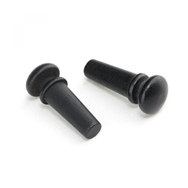 Musiclily Slotted Acoustic Guitar Ebony End Pins Endpin for Taylor Martin Guitar Parts, Black (Pack of 4) #1 image