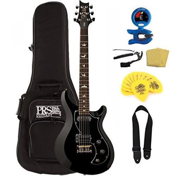 PRS S2 Vela Electric Guitar, Bird Inlays, Black, w/ guitarVault Accessory Pack #1 image