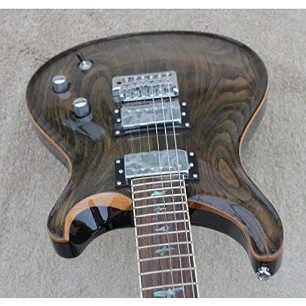 Full size electric guitar with maple venner in transparent black color #4 image