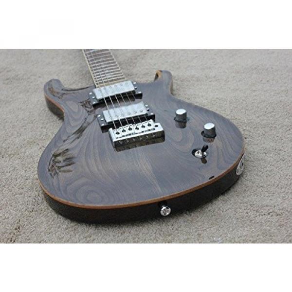 Full size electric guitar with maple venner in transparent black color #5 image