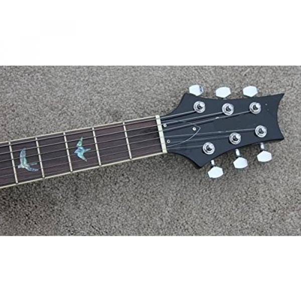 Full size electric guitar with maple venner in transparent black color #6 image