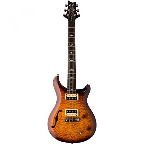 PRS SE Custom 22 Semi-Hollow Electric Guitar Tobacco Sunburst #3 image